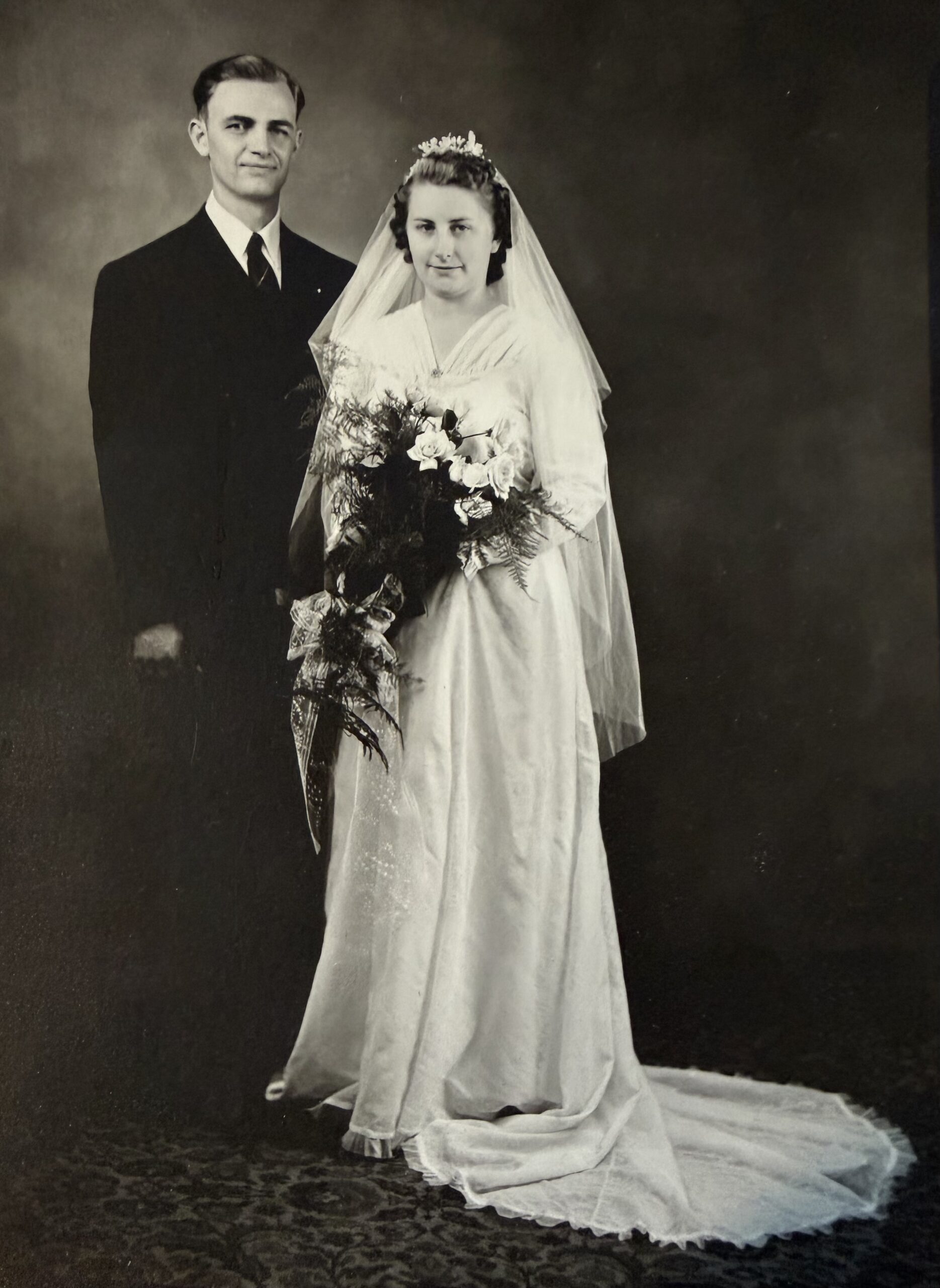 Ruth Schroeder & Elbert Koontz wedding photo